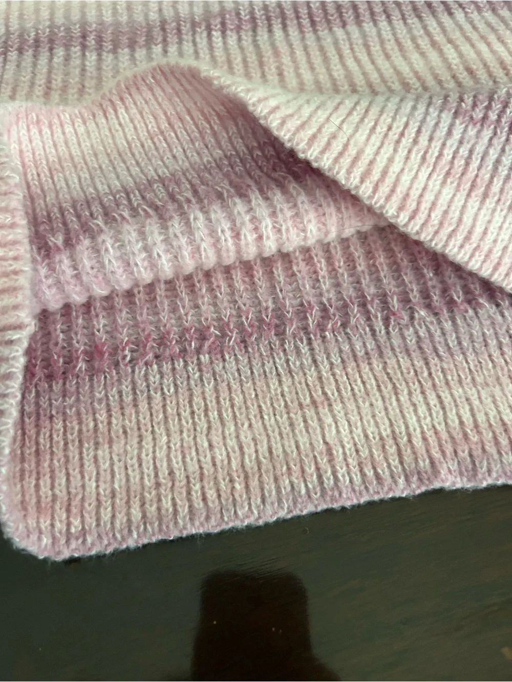 abercrombie kids Pink & Cream Striped Ribbed Crewneck Sweater